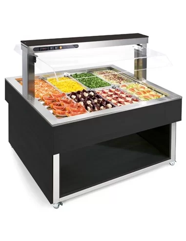 Buffet central com refrigeração estática – buffets – CNI - Carlos Nunes e Irmãos - Comércio de Frio Industrial