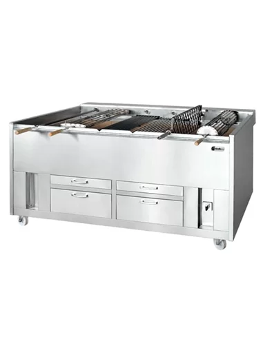 Churrasqueira de Carvão Vegetal Rotativa – Charcoal Barbecue Grills – CNI - Carlos Nunes e Irmãos - Comércio de Frio Industrial